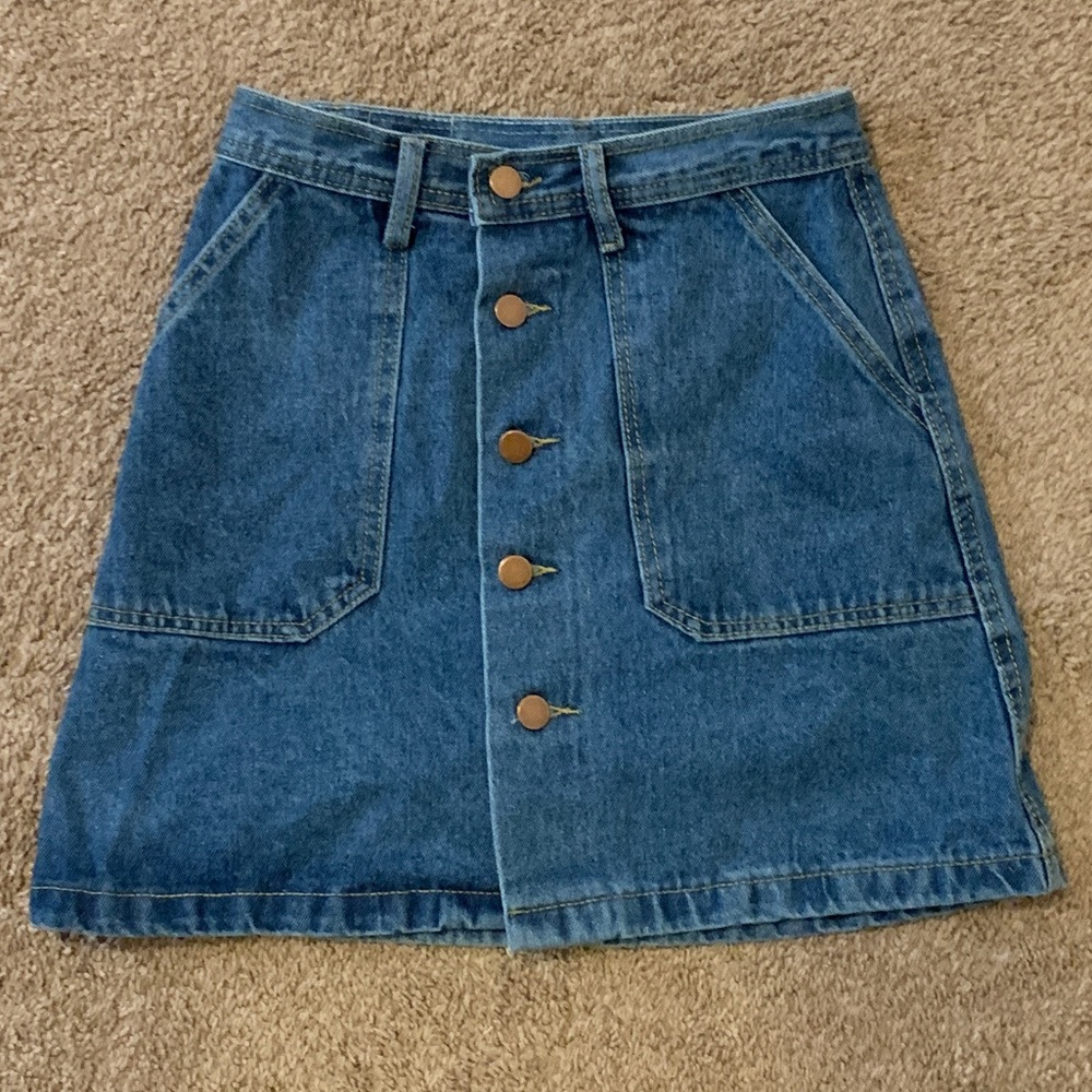 Denim mini skirt